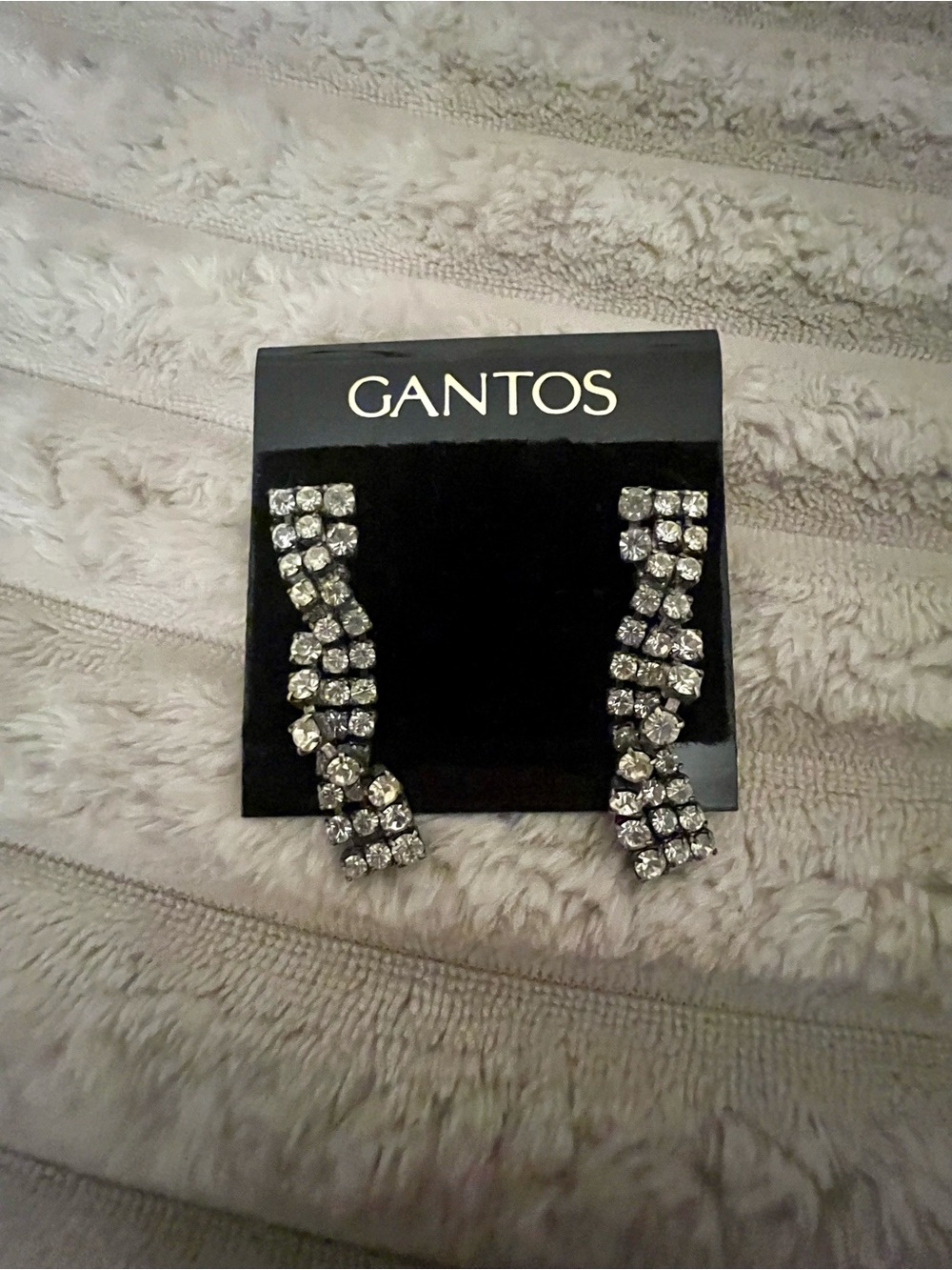 Gant Crystal Cascade Dangle Earrings in Clear and Silver